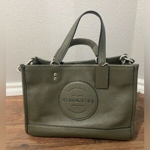 Dark green coach bag